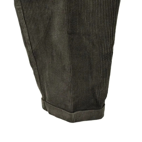 Daniel Cremieux Collection Pleated Corduroy Pants Cuffed Men Size 35 x 32 Green - Picture 3 of 9